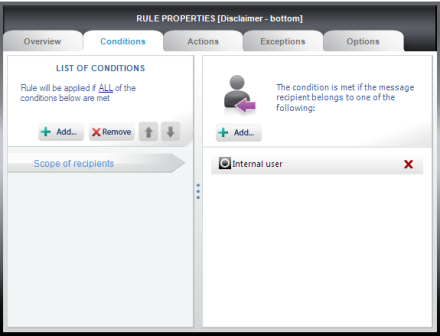The rule will be applied for internal users..