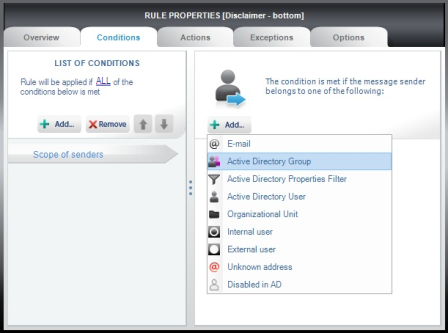 Choosing group in Active Directory..