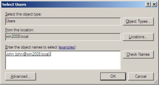 Searching specified user in Active Directory..