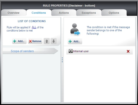 The rule will be applied for internal users..