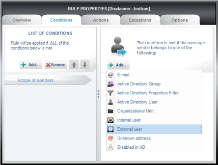 Choosing the option for external users..