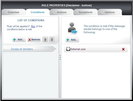 The rule will be applied for external users..