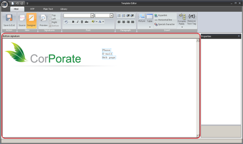 Edit template button