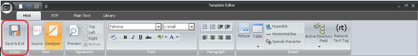 Save & Exit button.