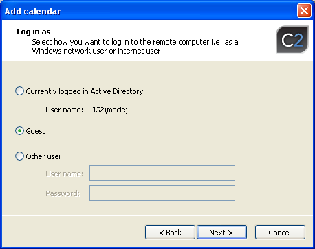 Selection of logging mode to the remote machine.