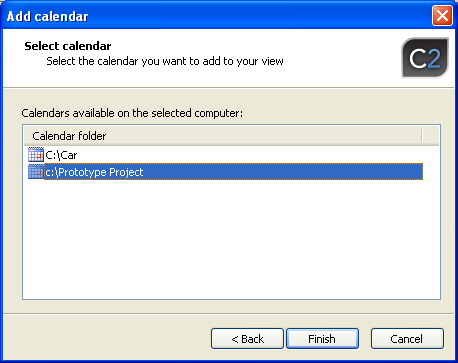 List of available calendars on the remote machine
