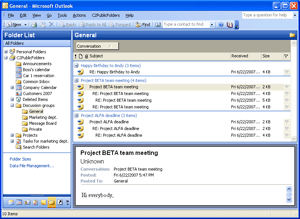 Message board - discussion group in Outlook