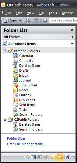 Outlook - After installing the software, the public folder tree in empty