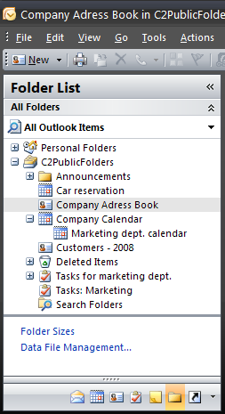 Examples of some public folders, created by other users
