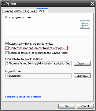 Opcje w menu Public Folders