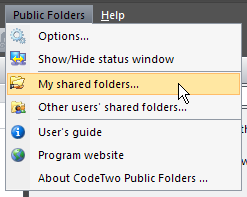 Sharing a personal folder with others