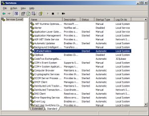 System service C2PublicFolders must be started