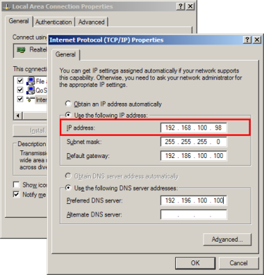 Getting the IP address of the computer, on which the Syncing Master of CodeTwo Public Folders has been installed.