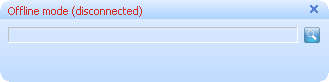 An Outlook Add-in displays an information about working in a mode without connection.